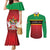 Personalized Saint Kitts and Nevis Royal Pattern Couples Matching Mermaid Dress and Long Sleeve Button Shirt - Wonder Print Shop