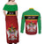 Personalized Saint Kitts and Nevis Royal Pattern Couples Matching Off Shoulder Maxi Dress and Long Sleeve Button Shirt - Wonder Print Shop
