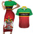 Personalized Saint Kitts and Nevis Royal Pattern Couples Matching Short Sleeve Bodycon Dress and Hawaiian Shirt - Wonder Print Shop