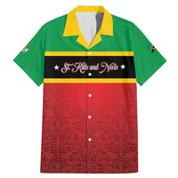 Personalized Saint Kitts and Nevis Royal Pattern Family Matching Mermaid Dress and Hawaiian Shirt - Wonder Print Shop