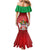 Personalized Saint Kitts and Nevis Royal Pattern Family Matching Mermaid Dress and Hawaiian Shirt - Wonder Print Shop