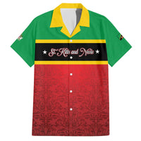 Personalized Saint Kitts and Nevis Royal Pattern Family Matching Off The Shoulder Long Sleeve Dress and Hawaiian Shirt - Wonder Print Shop