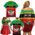 Personalized Saint Kitts and Nevis Royal Pattern Family Matching Off Shoulder Short Dress and Hawaiian Shirt - Wonder Print Shop
