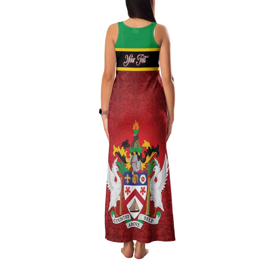 Personalized Saint Kitts and Nevis Royal Pattern Family Matching Tank Maxi Dress and Hawaiian Shirt - Wonder Print Shop