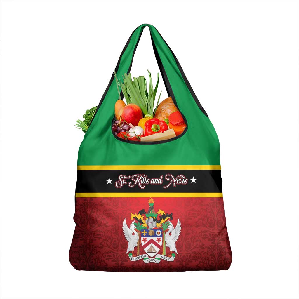 Saint Kitts and Nevis Royal Pattern Grocery Bag - Wonder Print Shop