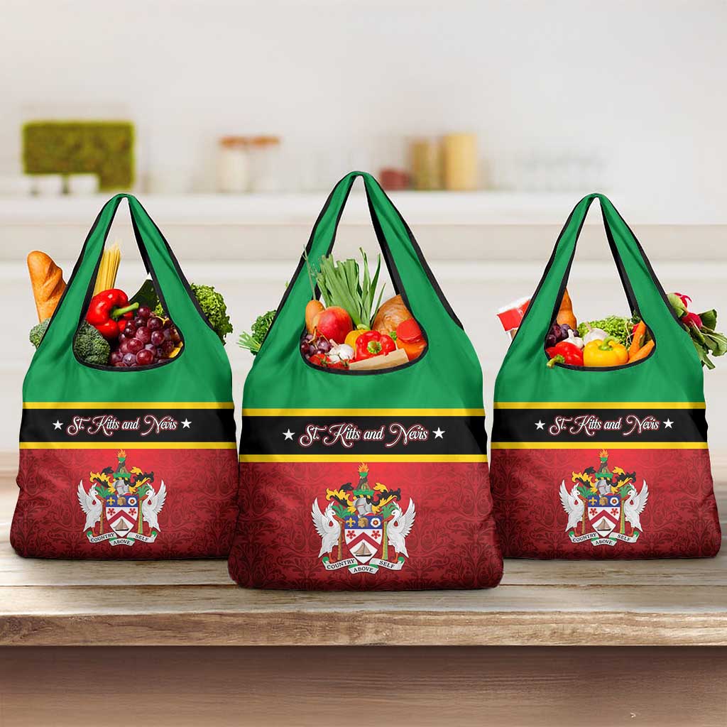 Saint Kitts and Nevis Royal Pattern Grocery Bag - Wonder Print Shop