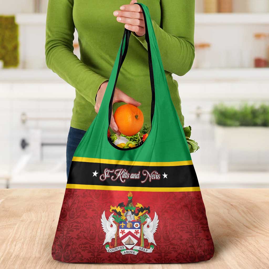 Saint Kitts and Nevis Royal Pattern Grocery Bag - Wonder Print Shop