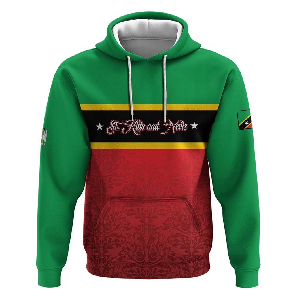 Personalized Saint Kitts and Nevis Royal Pattern Hoodie - Wonder Print Shop