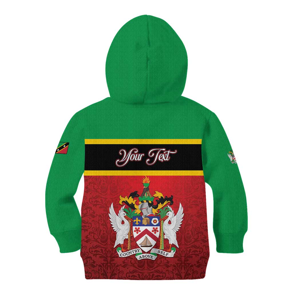 Personalized Saint Kitts and Nevis Royal Pattern Kid Hoodie - Wonder Print Shop