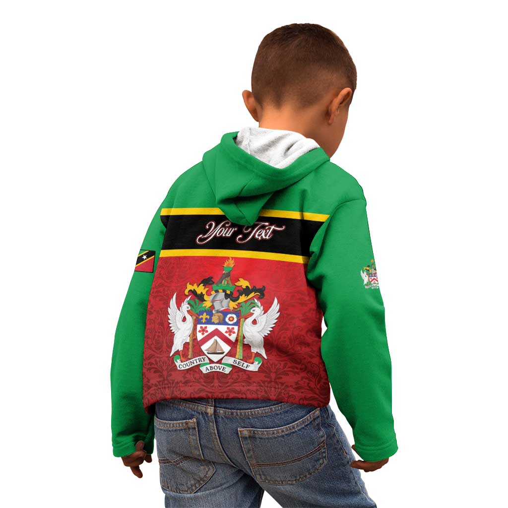 Personalized Saint Kitts and Nevis Royal Pattern Kid Hoodie - Wonder Print Shop