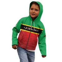 Personalized Saint Kitts and Nevis Royal Pattern Kid Hoodie - Wonder Print Shop