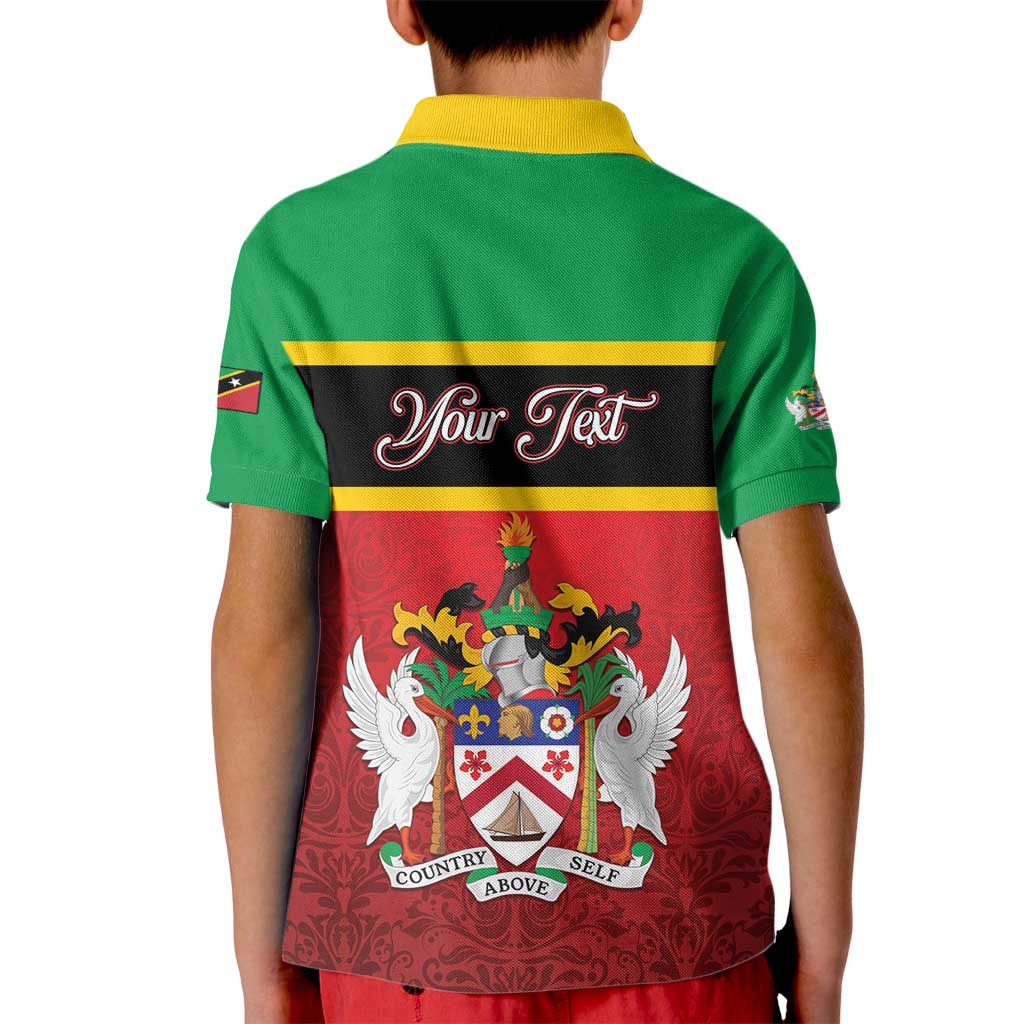 Personalized Saint Kitts and Nevis Royal Pattern Kid Polo Shirt - Wonder Print Shop