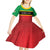 Personalized Saint Kitts and Nevis Royal Pattern Kid Short Sleeve Dress - Wonder Print Shop