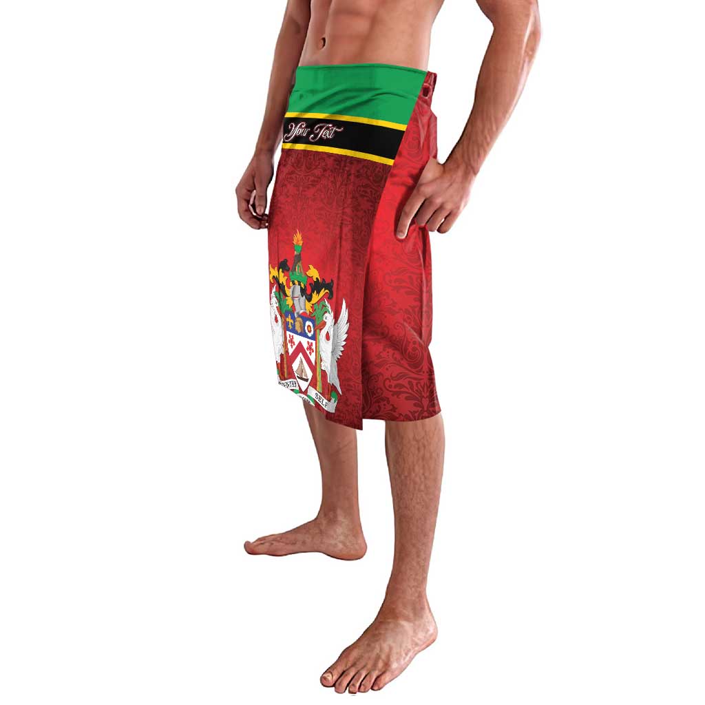 Personalized Saint Kitts and Nevis Royal Pattern Lavalava - Wonder Print Shop