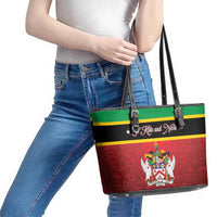 Saint Kitts and Nevis Royal Pattern Leather Tote Bag - Wonder Print Shop