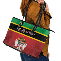 Saint Kitts and Nevis Royal Pattern Leather Tote Bag - Wonder Print Shop