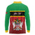 Personalized Saint Kitts and Nevis Royal Pattern Long Sleeve Polo Shirt - Wonder Print Shop
