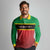 Personalized Saint Kitts and Nevis Royal Pattern Long Sleeve Polo Shirt - Wonder Print Shop