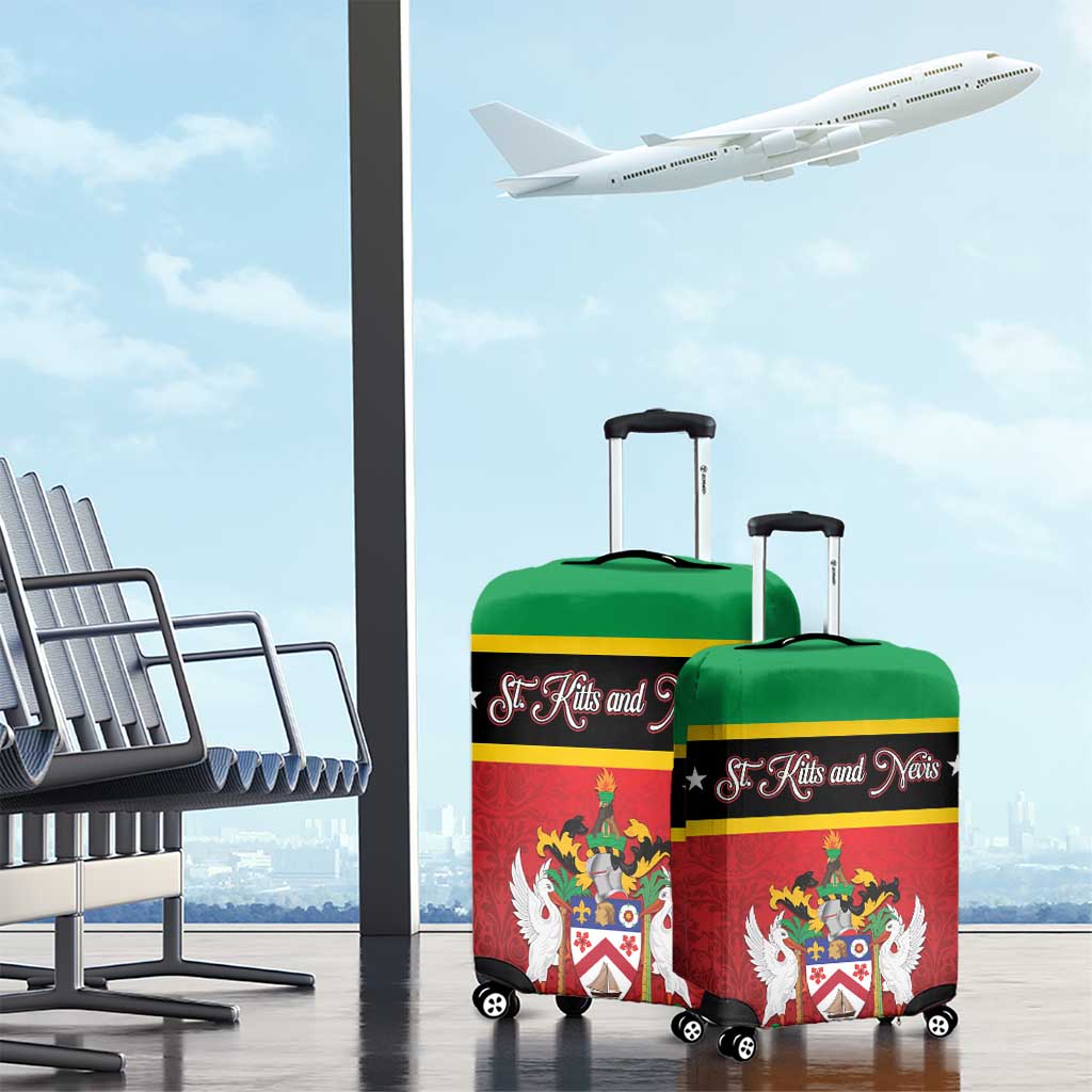 Saint Kitts and Nevis Royal Pattern Luggage Cover - Wonder Print Shop