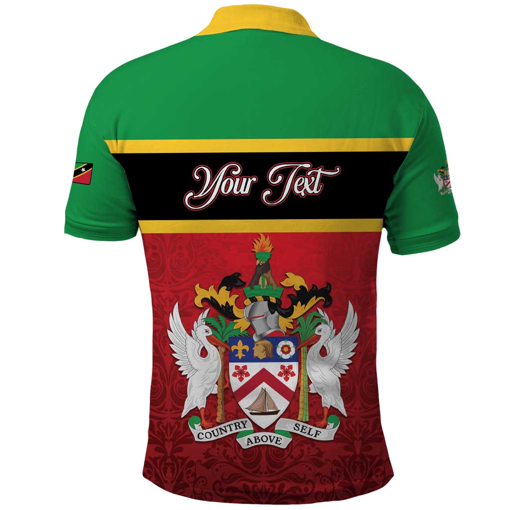 Personalized Saint Kitts and Nevis Royal Pattern Polo Shirt - Wonder Print Shop