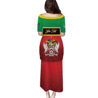 Personalized Saint Kitts and Nevis Royal Pattern Puletasi - Wonder Print Shop