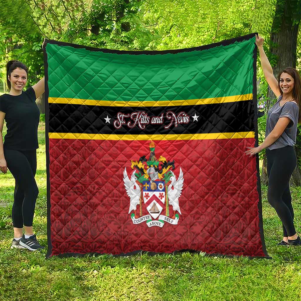Saint Kitts and Nevis Royal Pattern Quilt - Wonder Print Shop