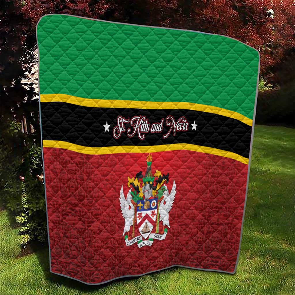Saint Kitts and Nevis Royal Pattern Quilt - Wonder Print Shop