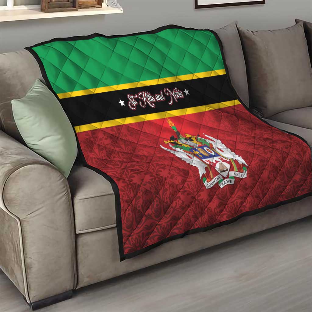 Saint Kitts and Nevis Royal Pattern Quilt - Wonder Print Shop