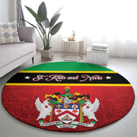 Saint Kitts and Nevis Royal Pattern Round Carpet - Wonder Print Shop