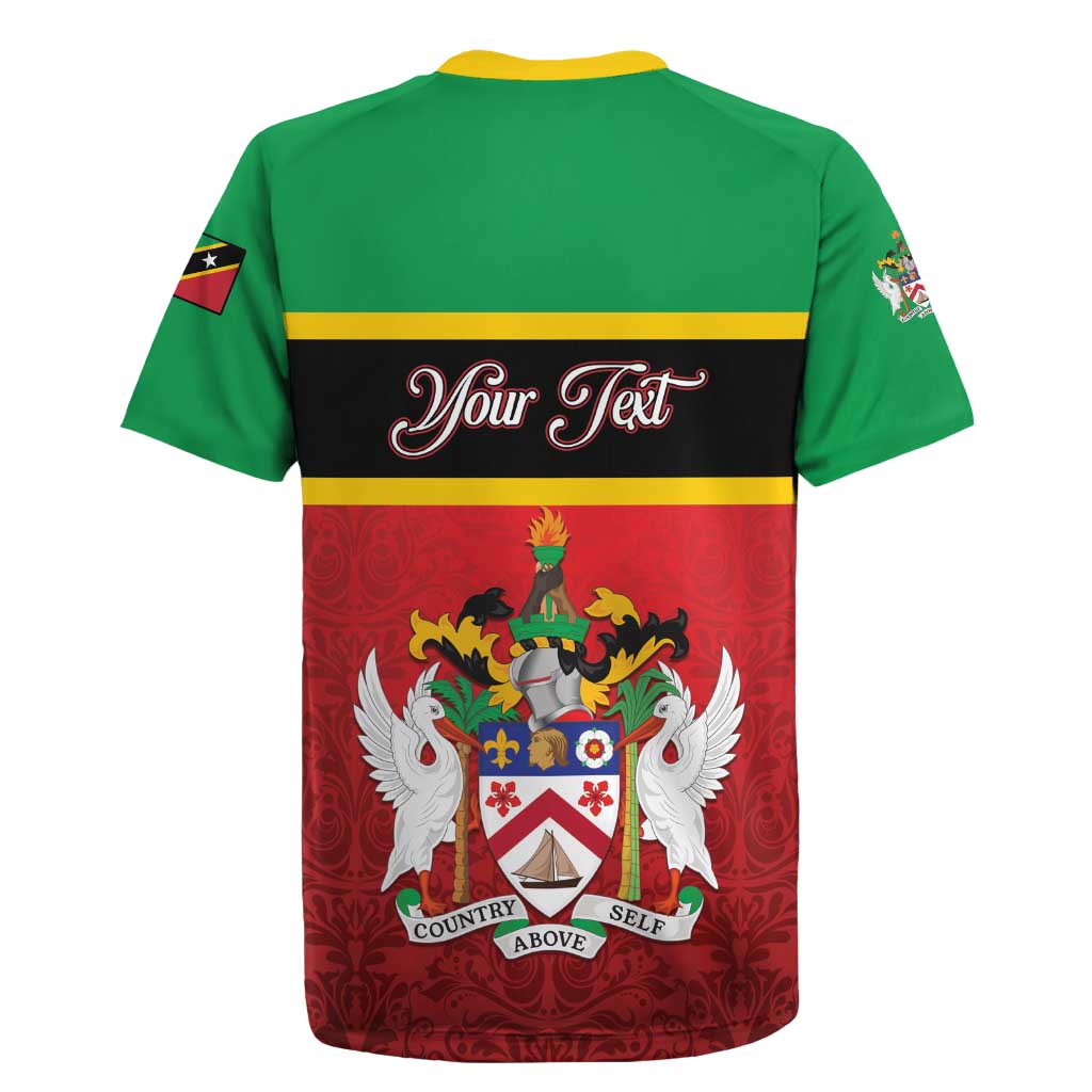 Personalized Saint Kitts and Nevis Royal Pattern Rugby Jersey - Wonder Print Shop