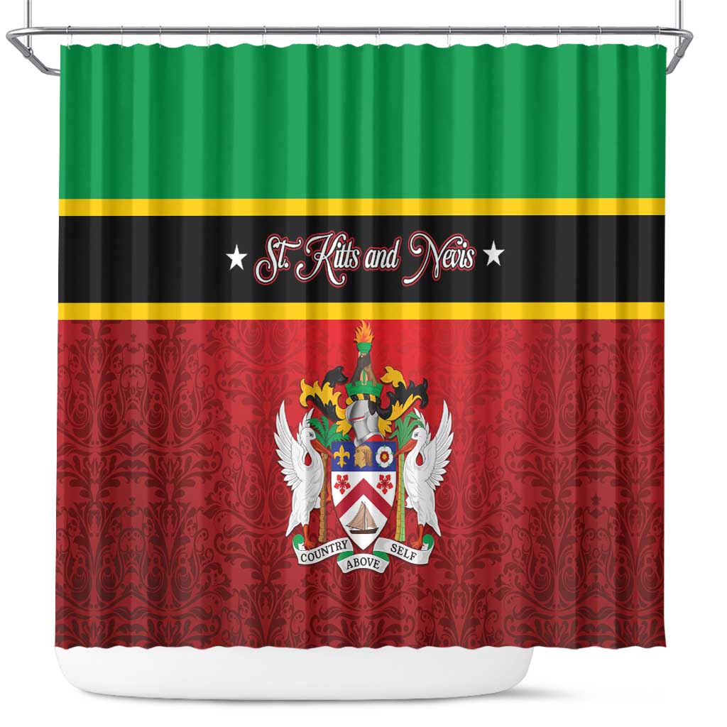Saint Kitts and Nevis Royal Pattern Shower Curtain - Wonder Print Shop
