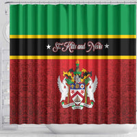 Saint Kitts and Nevis Royal Pattern Shower Curtain - Wonder Print Shop