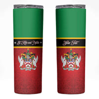 Personalized Saint Kitts and Nevis Royal Pattern Skinny Tumbler - Wonder Print Shop