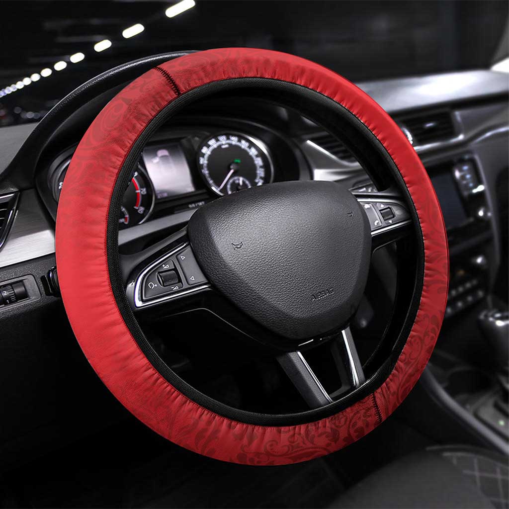 Saint Kitts and Nevis Royal Pattern Steering Wheel Cover - Wonder Print Shop