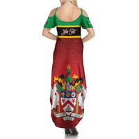 Personalized Saint Kitts and Nevis Royal Pattern Summer Maxi Dress - Wonder Print Shop
