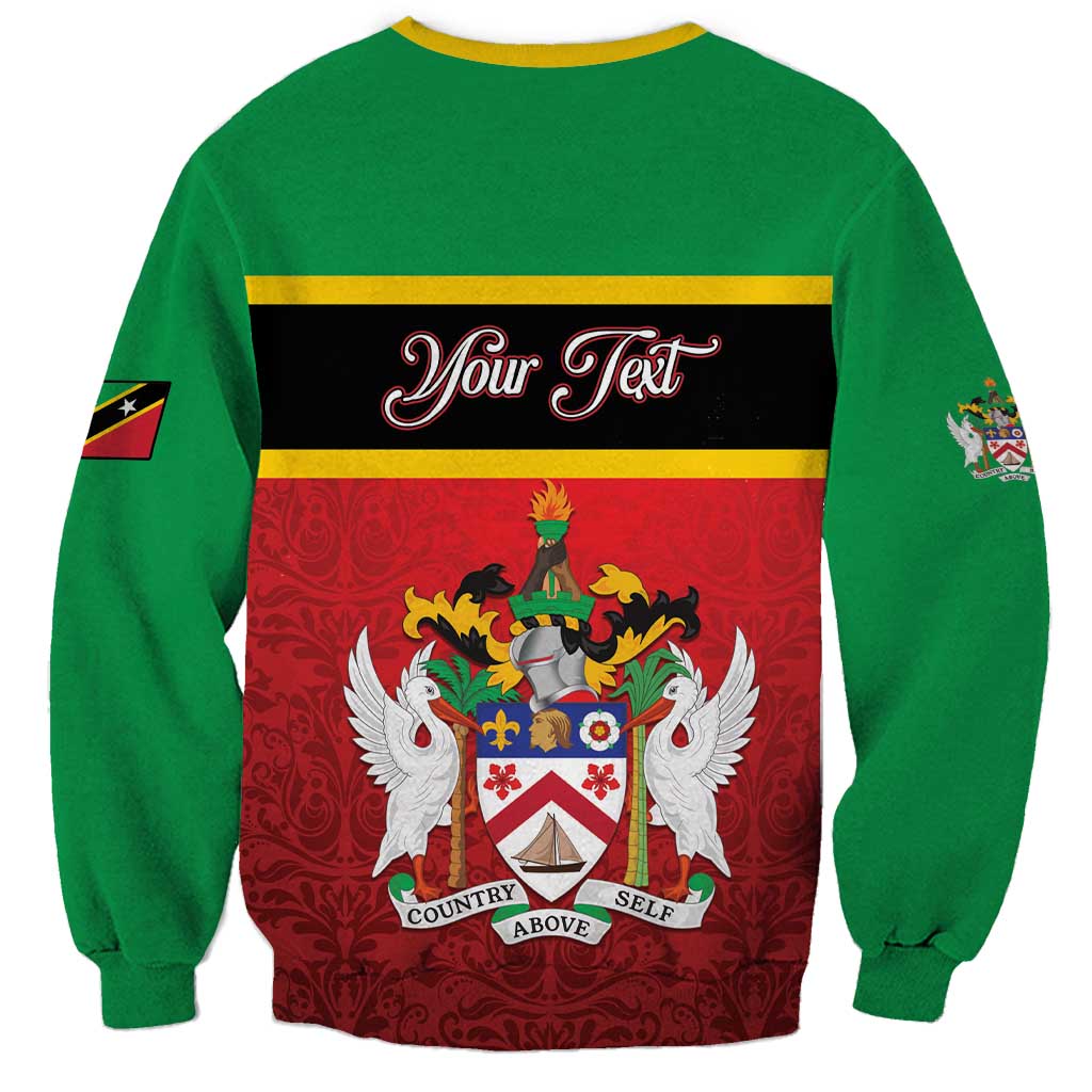 Personalized Saint Kitts and Nevis Royal Pattern Sweatshirt - Wonder Print Shop