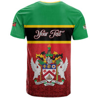Personalized Saint Kitts and Nevis Royal Pattern T Shirt - Wonder Print Shop