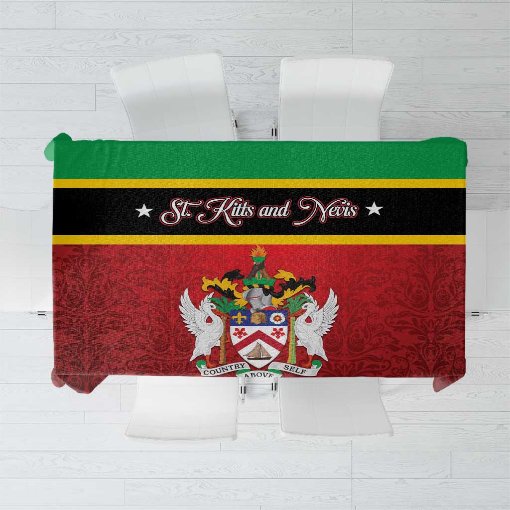 Saint Kitts and Nevis Royal Pattern Tablecloth - Wonder Print Shop