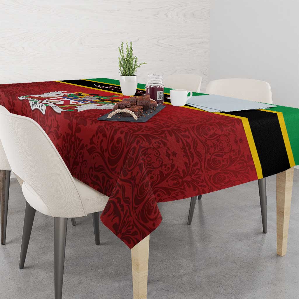 Saint Kitts and Nevis Royal Pattern Tablecloth - Wonder Print Shop