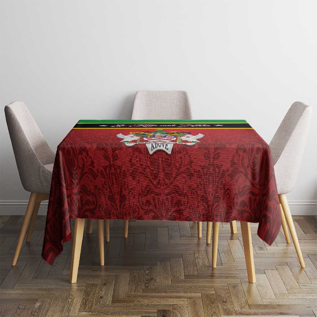 Saint Kitts and Nevis Royal Pattern Tablecloth - Wonder Print Shop