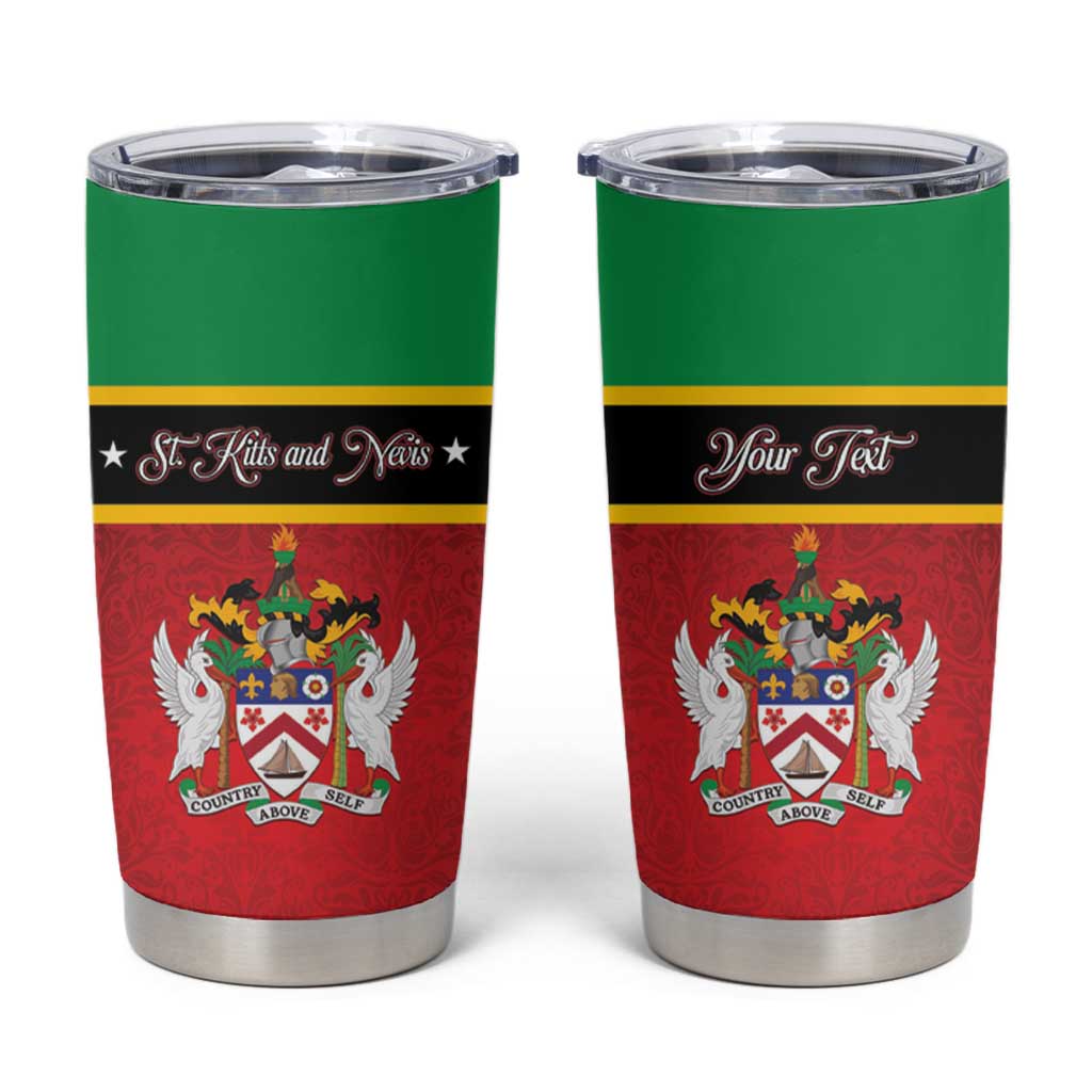 Personalized Saint Kitts and Nevis Royal Pattern Tumbler Cup - Wonder Print Shop