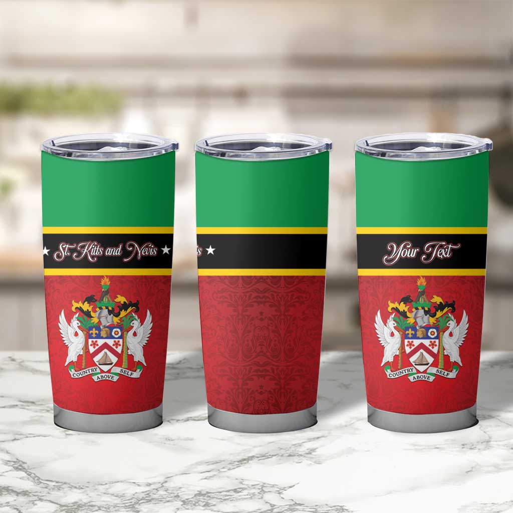 Personalized Saint Kitts and Nevis Royal Pattern Tumbler Cup - Wonder Print Shop