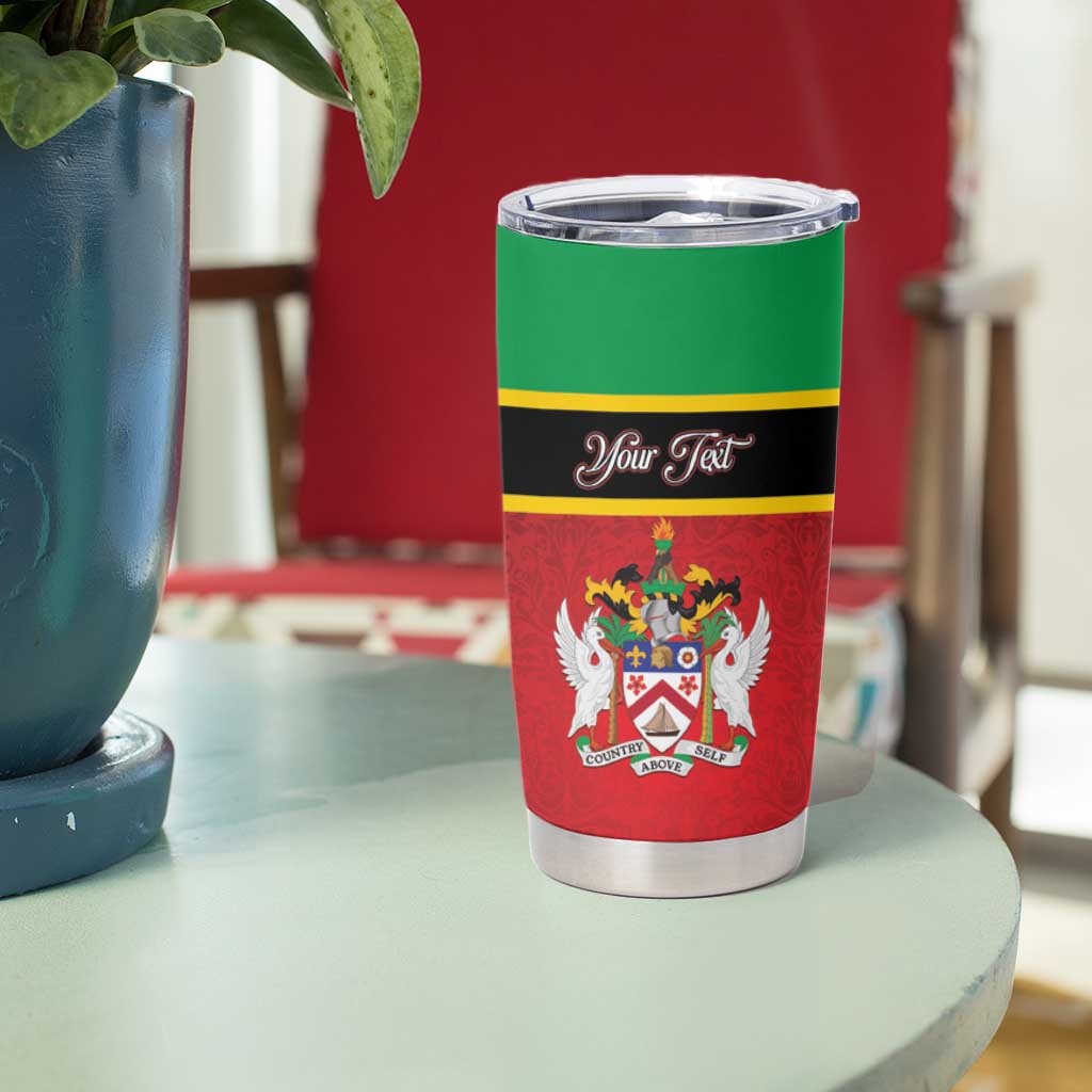 Personalized Saint Kitts and Nevis Royal Pattern Tumbler Cup - Wonder Print Shop