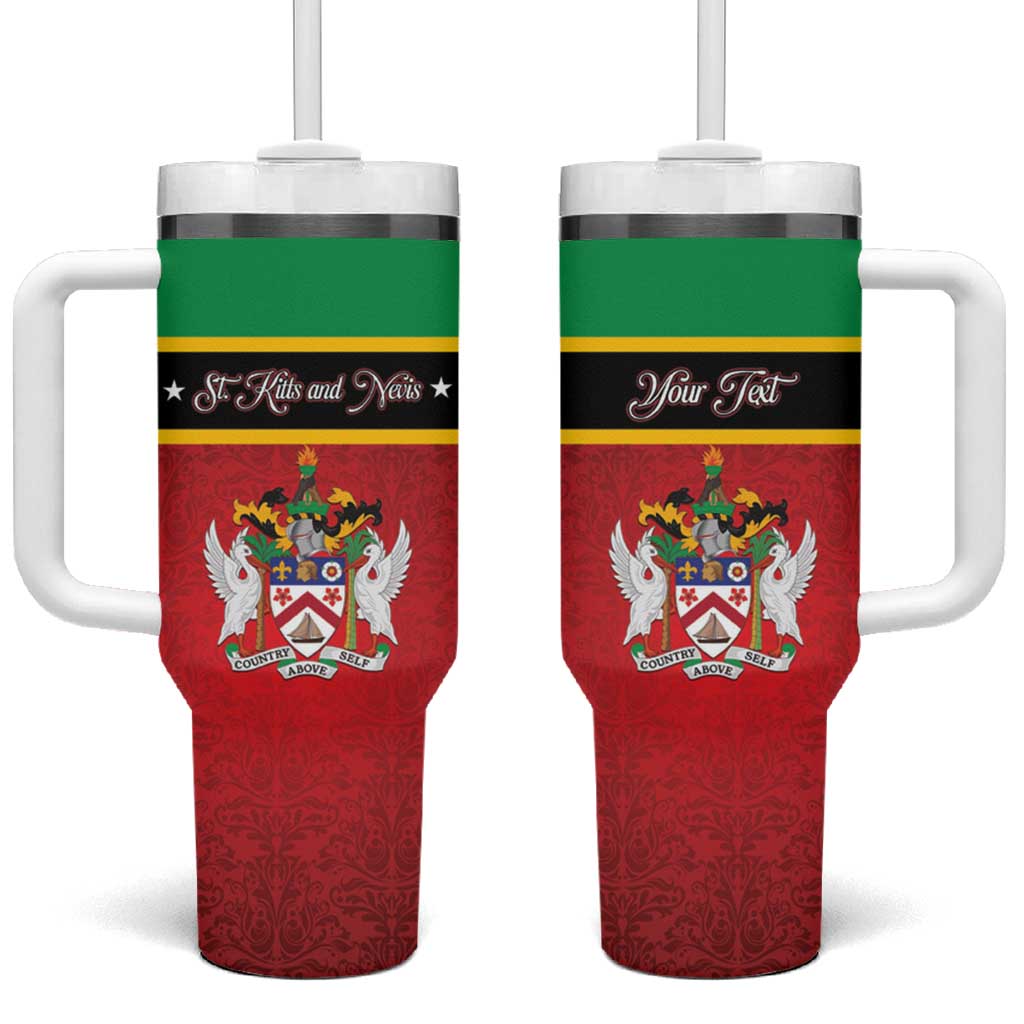 Personalized Saint Kitts and Nevis Royal Pattern Tumbler With Handle - Wonder Print Shop
