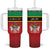 Personalized Saint Kitts and Nevis Royal Pattern Tumbler With Handle - Wonder Print Shop