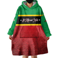 Personalized Saint Kitts and Nevis Royal Pattern Wearable Blanket Hoodie - Wonder Print Shop