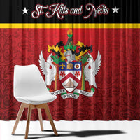 Saint Kitts and Nevis Royal Pattern Window Curtain - Wonder Print Shop