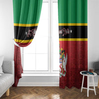 Saint Kitts and Nevis Royal Pattern Window Curtain - Wonder Print Shop