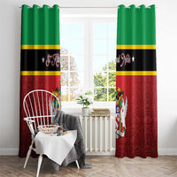 Saint Kitts and Nevis Royal Pattern Window Curtain - Wonder Print Shop