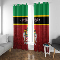 Saint Kitts and Nevis Royal Pattern Window Curtain - Wonder Print Shop